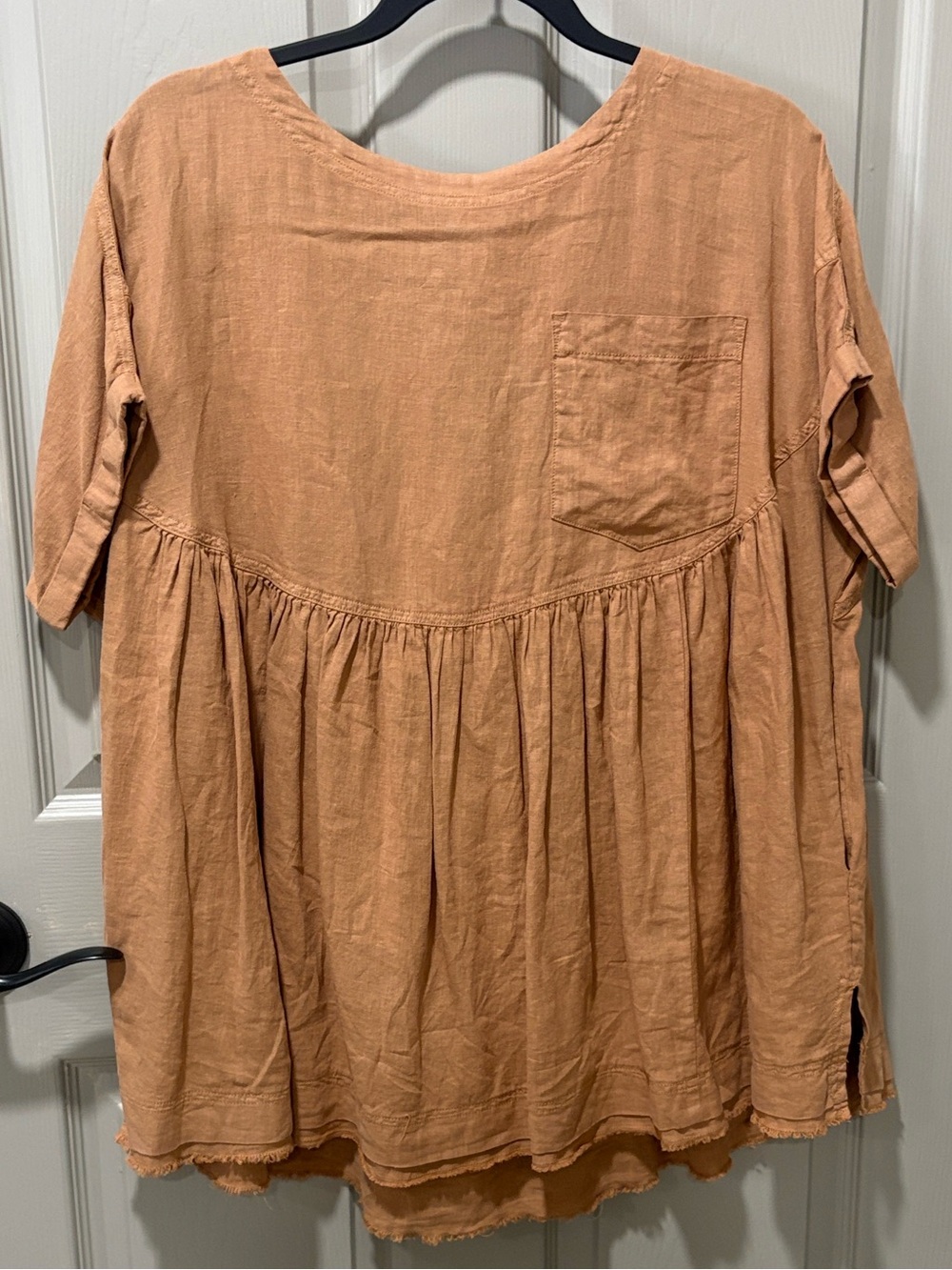 We The Free Women's Casual Babydoll Tunic Top in Rich Carmel Sz XS NWT